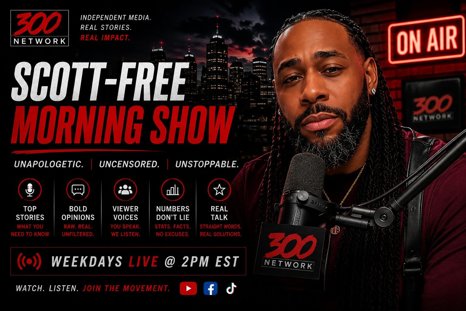 Scott-Free Morning Show live on RYL Entertainment